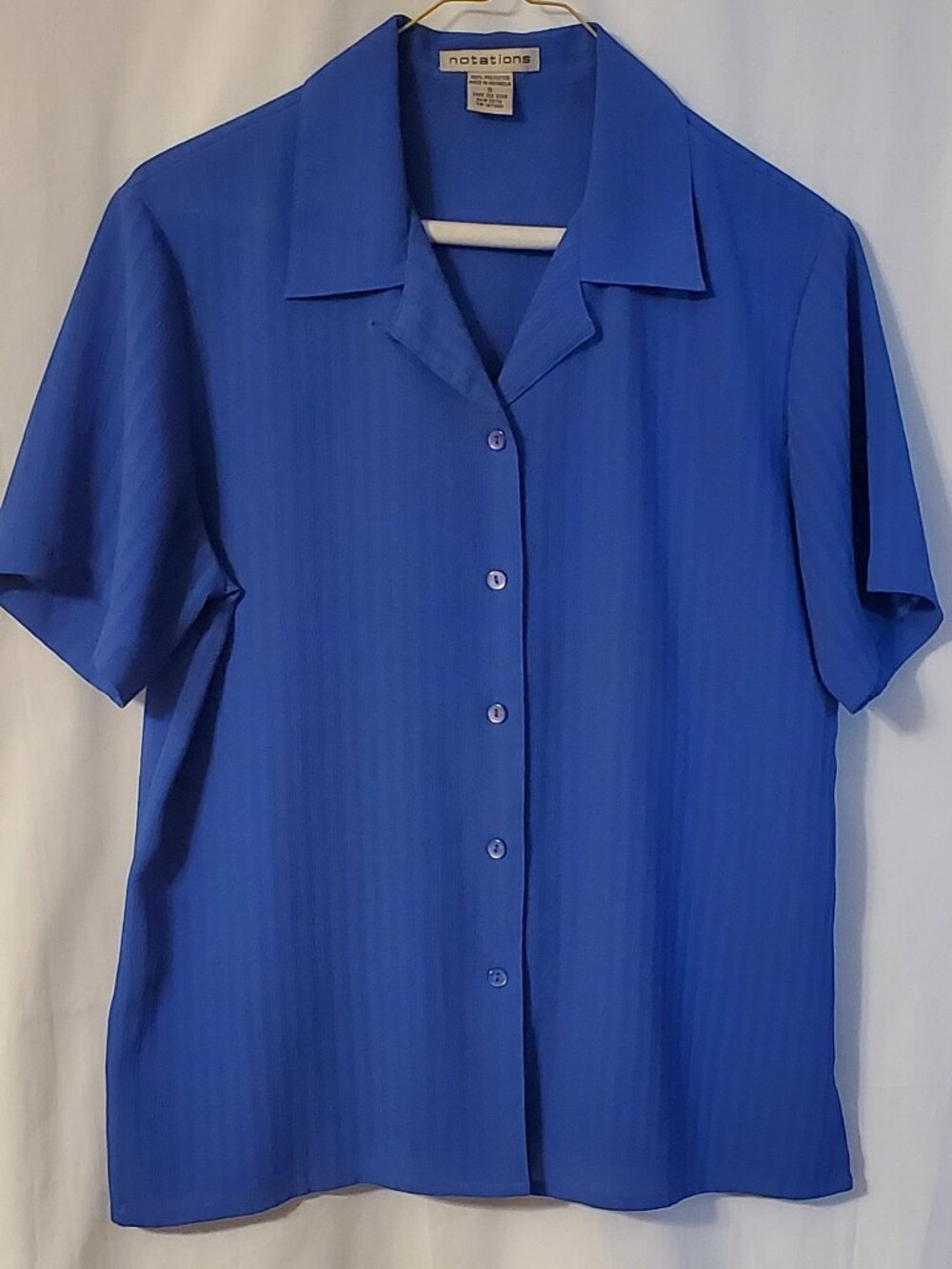 Notations Casual button down Blouse lightweight Size: S  Great Condition!
